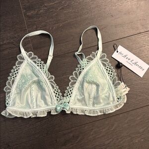 For Love And Lemons Light Green Lace Bralette